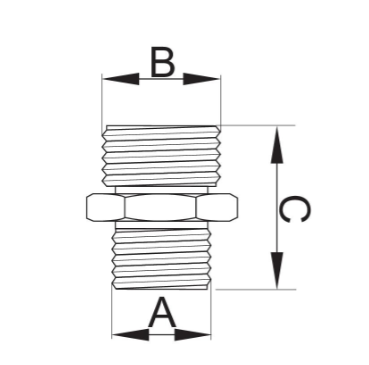 NYPEL REDUKCYJNY CHROM 3/4