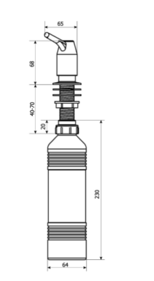 DOZOWNIK PŁYNU 0,5 l CHROM