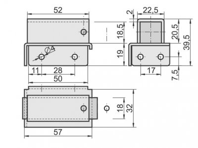 ZATRZASK K-4/LGB PRAWY