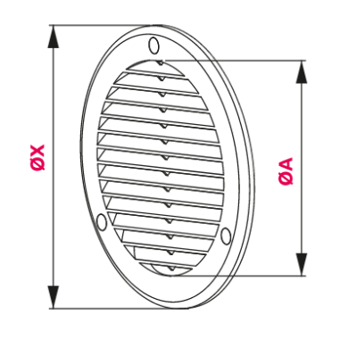 KRATKA WENTYLACYJNA Ø125