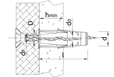 KOŁEK ROZPOROWY UNIWERSALNY EKO RAWLPLUG UNO TIMBER 6 x 28 mm