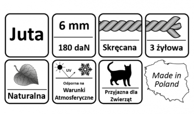 LINA JUTOWA SKRĘCANA 6 mm - 10 m