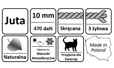 LINA JUTOWA SKRĘCANA 10 mm - 20 m