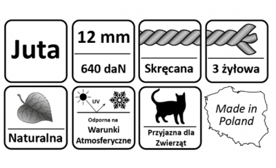 LINA JUTOWA SKRĘCANA 12 mm - 10 m