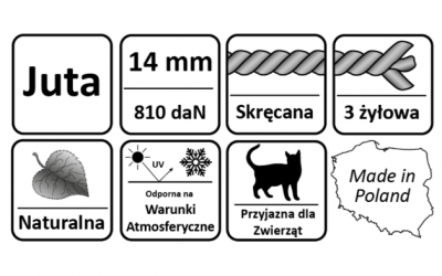 LINA JUTOWA SKRĘCANA 14 mm - 10 m