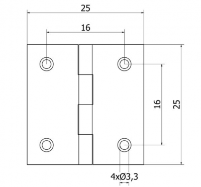 ZAWIAS SPLATANY 25 mm - 10 szt.