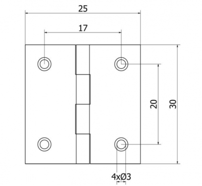 ZAWIAS SPLATANY 30 mm - 10 szt.