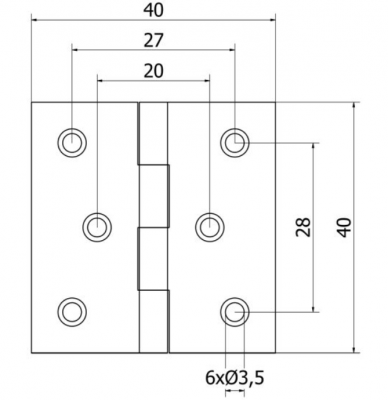 ZAWIAS SPLATANY 40 mm - 10 szt.