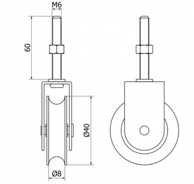 BLOCZEK DO LINEK 113-60 METALOWY MOD.113