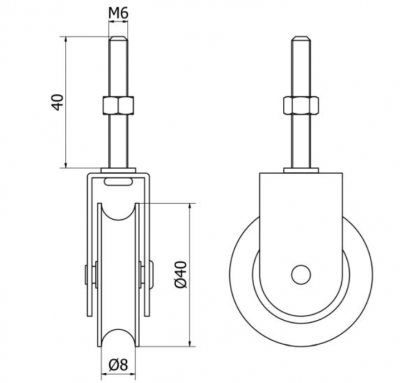 BLOCZEK DO LINEK 1-40 METALOWY MOD. 103