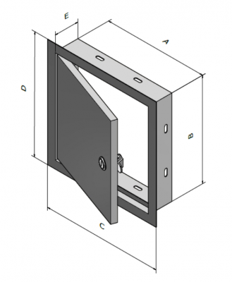 DRZWICZKI REWIZYJNE 150 x 150 METAL MALOWANE