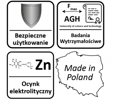 HAK HUŚTAWKOWY Z SZEKLĄ I BOLCEM M10 x 200