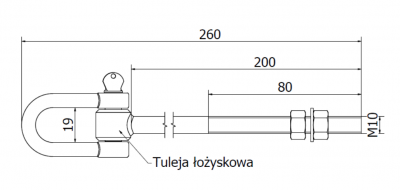 HAK HUŚTAWKOWY Z SZEKLĄ M10