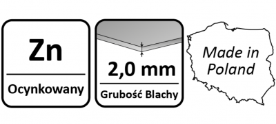 KĄTOWNIK ŁĄCZNIKOWY 80 x 80 x 20 mm