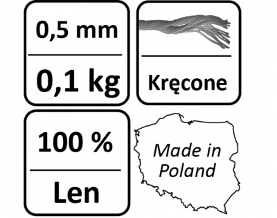 NICI LNIANE 150 x 3 NABŁYSZCZANE BIELONE 0.1 kg