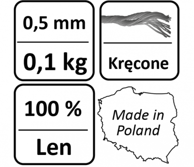 NICI LNIANE 150 x 3 NABŁYSZCZANE SZARE 0.1 kg