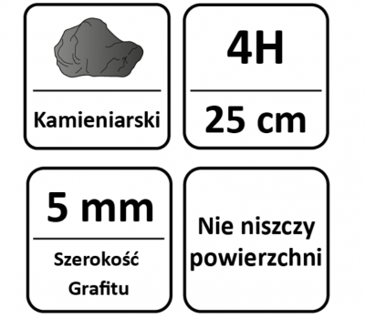 OŁÓWEK KAMIENIARSKI / MURARSKI 25 cm 1 szt.