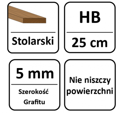 OŁÓWEK STOLARSKI 25 cm 1 szt.