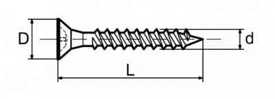 WKRĘTY DO DREWNA UTWARDZANE 3 x 12 mm - 1 kg