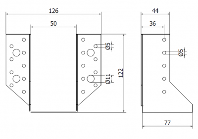 WSPORNIKI BELKI U 120 x 50