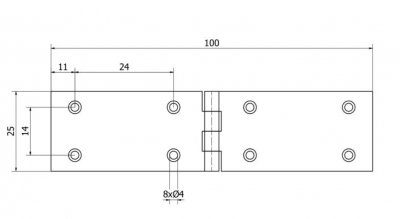 ZAWIAS BUDOWLANY 100 x 25