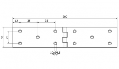 ZAWIAS BUDOWLANY 200 x 35