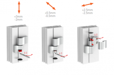 ZAWIAS DRZWIOWY JOCKER DO ALUMINIUM DWUSKRZYDŁOWY 160 kg 67 mm F6 Inox