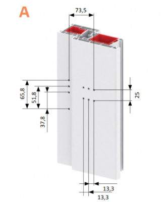 ZAWIAS DRZWIOWY JOCKER DO PCV 120 kg 17.5 mm F6 INOX