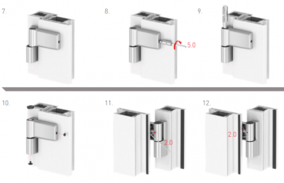 ZAWIAS DRZWIOWY JOCKER DO PCV 120 kg 17.5 mm SATIN