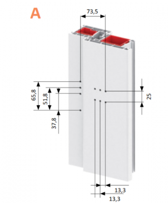 ZAWIAS DRZWIOWY JOCKER DO PCV 120 kg 20.5 mm ANTRACYT