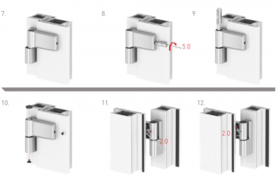 ZAWIAS DRZWIOWY JOCKER DO PCV 120 kg 20.5 mm SILVER