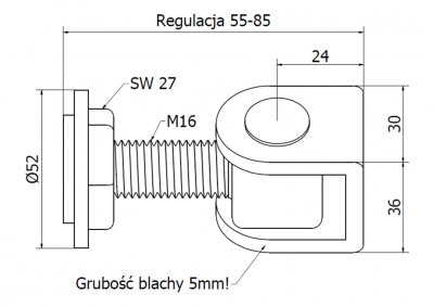 ZAWIAS REGULOWANY M16 DO SPAWANIA