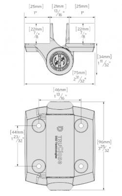 ZAWIAS SOMOZAMYKAJĄCY DO BRAM 19 mm / 30 kg - 2 szt.