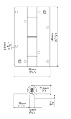 ZAWIAS SAMOZAMYKAJĄCY DO FURTEK 13 mm / 20 kg BIAŁY