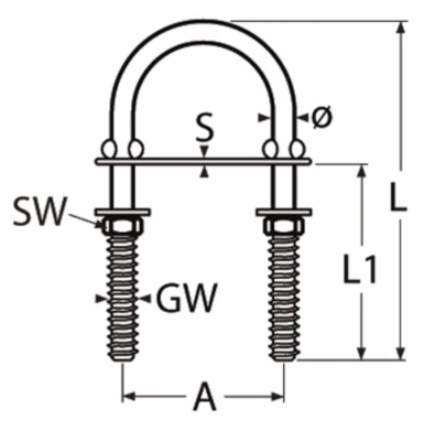 CYBANT NIERDZEWNY A2-AISI 304 M10 x 130 mm