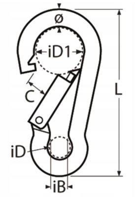 KARABIŃCZYK INOX NIERDZEWNY 8 x 80 mm