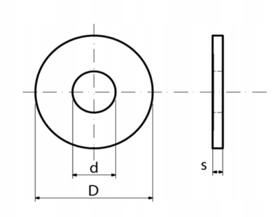 PODKŁADKA NIERDZEWNA 10.5 mm M10 100 szt.