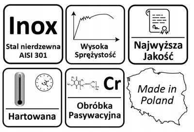 SPRĘŻYNA NIERDZEWNA Ø5 10zw / fi.30 x 100 mm