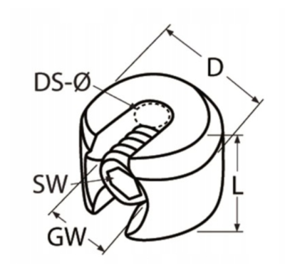 STOPER NIERDZEWNY DO LINY 3 mm