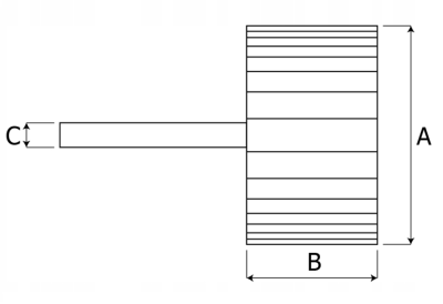 ŚCIERNICA LISTKOWA TRZPIENIOWA P80 KM 613 Ø25 x 15 x 6 mm