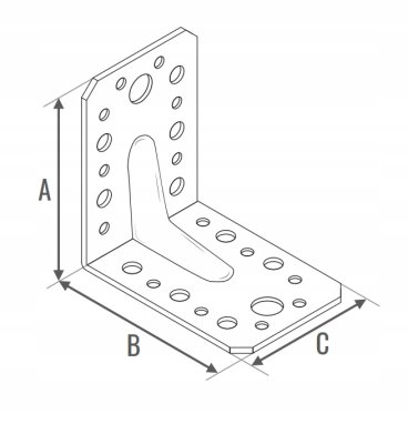 KĄTOWNIK Z PRZETŁOCZENIEM 90x90x65x2.5