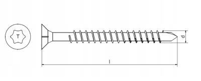 WKRĘTY NIERDZEWNE SAMOWIERCĄCE TORX 4.0 x 30 mm 200 szt.