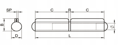 ZAWIAS NIERDZEWNY DO WSPAWANIA 14,5 x 100 mm