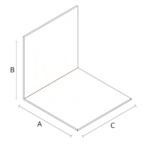 KĄTOWNIK Z PRZETŁOCZENIEM OZDOBNY CZARNY 115x115x95x2.5