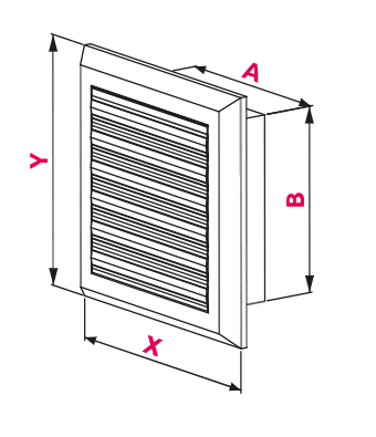 KRATKA WENTYLACYJNA 140 x 210 mm Z ŻALUZJĄ