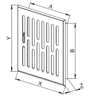KRATKA WENTYLACYJNA METALOWA 140 x 140 mm