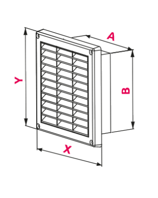 KRATKA WENTYLACYJNA 140 x 140 mm Z ŻALUZJĄ