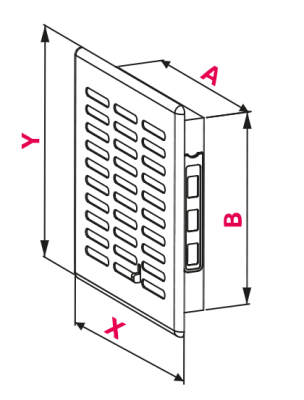 KRATKA WENTYLACYJNA 140 x 210 mm Z ŻALUZJĄ