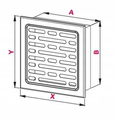KRATKA WENTYLACYJNA METALOWA 14 x 14 mm NIERDZEWNA