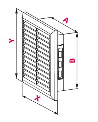 KRATKA WENTYLACYJNA 140 x 140 mm